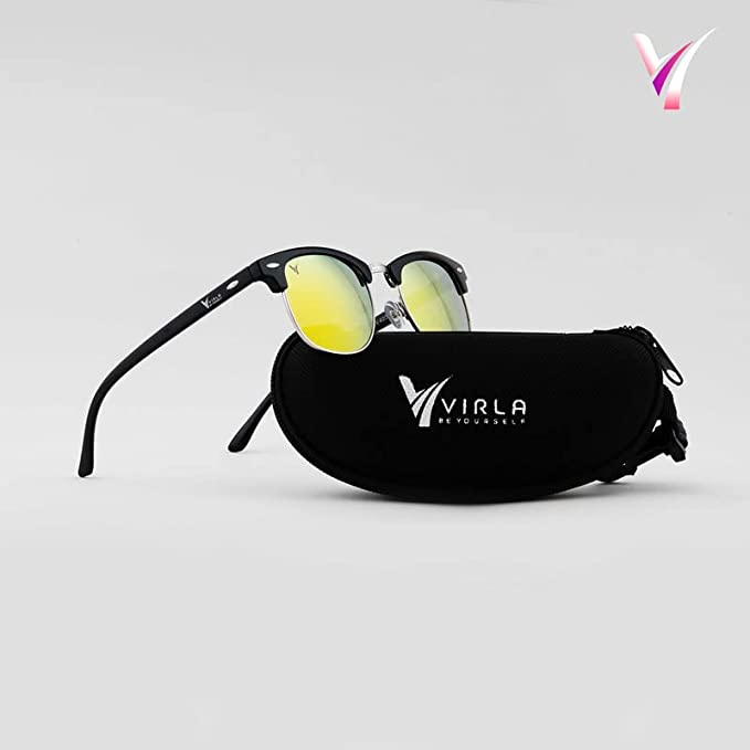 VIRLA " Men & Women Classy Ochre Clubmaster Sunglasses '' Iconic & Stylish - Image 4