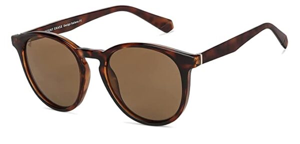 Vincent Chase Eyewear By Lenskart | Full Rim Round Branded Latest and Stylish Sunglasses | Polarized and 100% UV Protected | Men & Women | Large | VC S13972-Pack of 1
