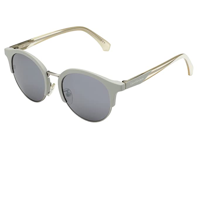 Calvin Klein Jeans Mirrored Round Unisex Sunglasses - ( CKJ 825AF 007 51 S |51| Silver Color Lens )