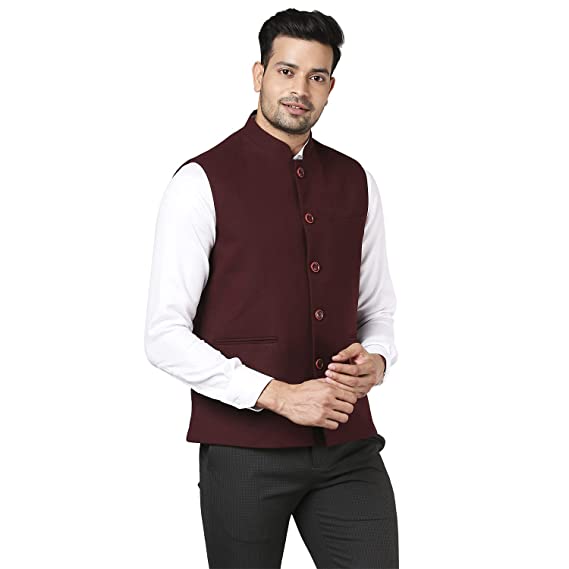 Raymond Dark Maroon Waistcoats - Image 2